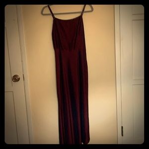 Burgundy Floor Length Dress